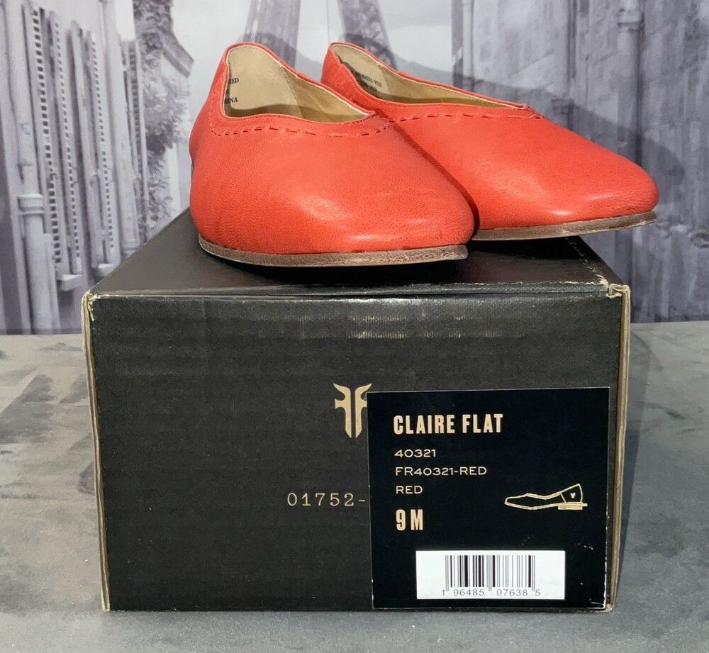 Frye Women’s Claire Flat Shoes,Red Size 9M - Picture 3 of 11